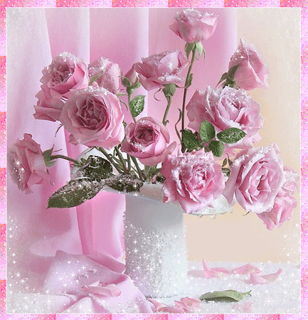Нежный букет розовых роз