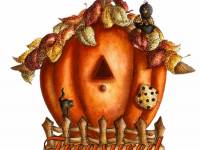 Картинка тыквы на Хэллоуин цветная анимационная