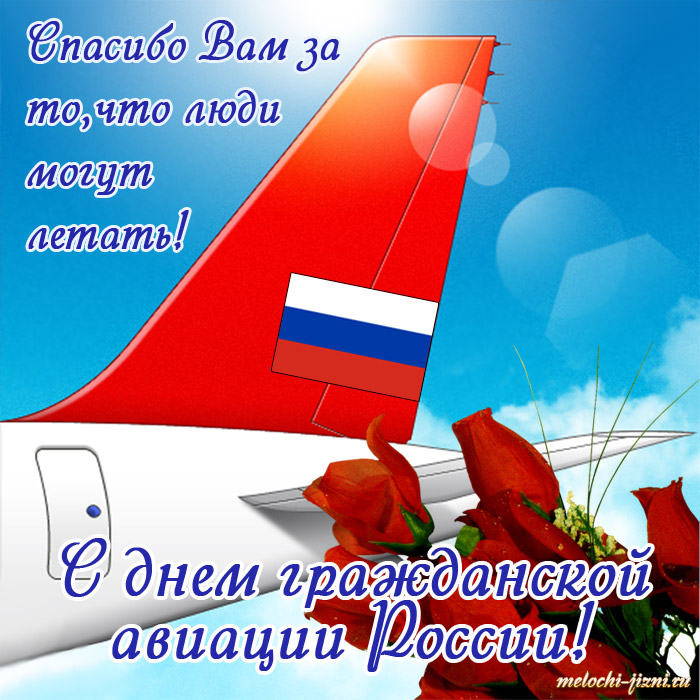 9 февраля День гражданской авиации России открытка